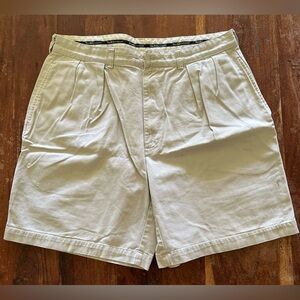 Pleated Front Shorts | Polo by Ralph Lauren | 36” Waist | Stone